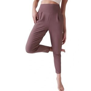 Athleta Elation Damask Mauve Jogger Buttery Soft Powervita Tapered Stretch Sz S